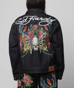 Ed Hardy Denim Jacket Raw Indigo