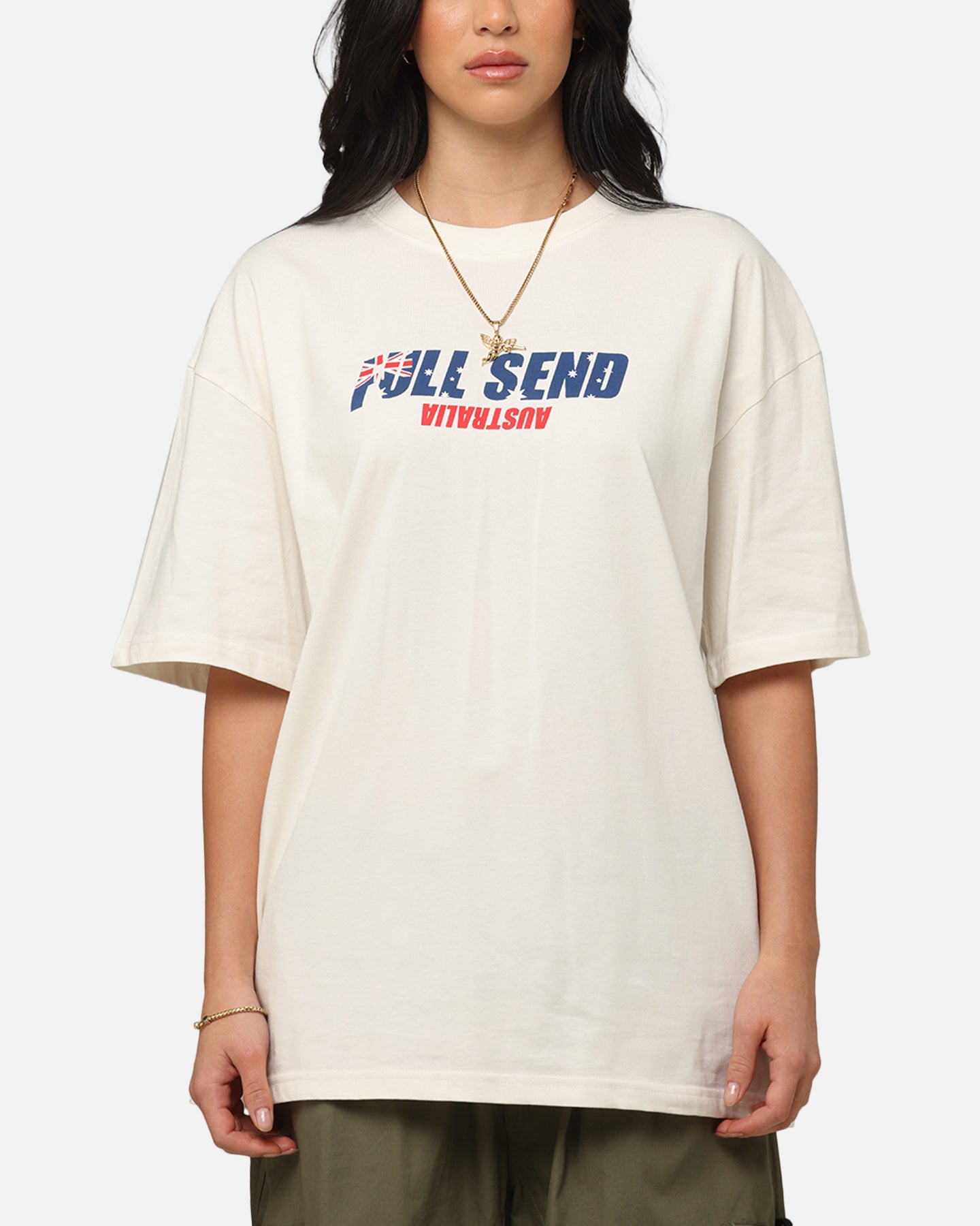 Full Send Aussie Send T-Shirt Off White