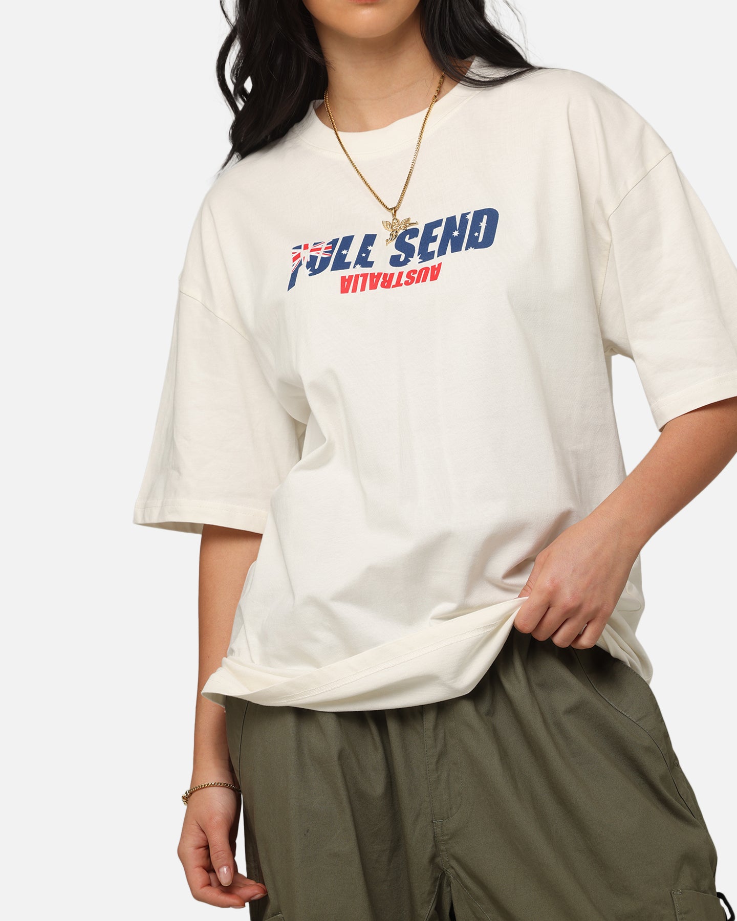 Full Send Aussie Send T-Shirt Off White