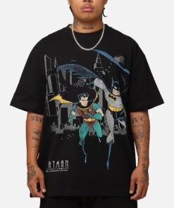 American Thrift X DC 1992 Batman And Robin Heavy T-Shirt Black