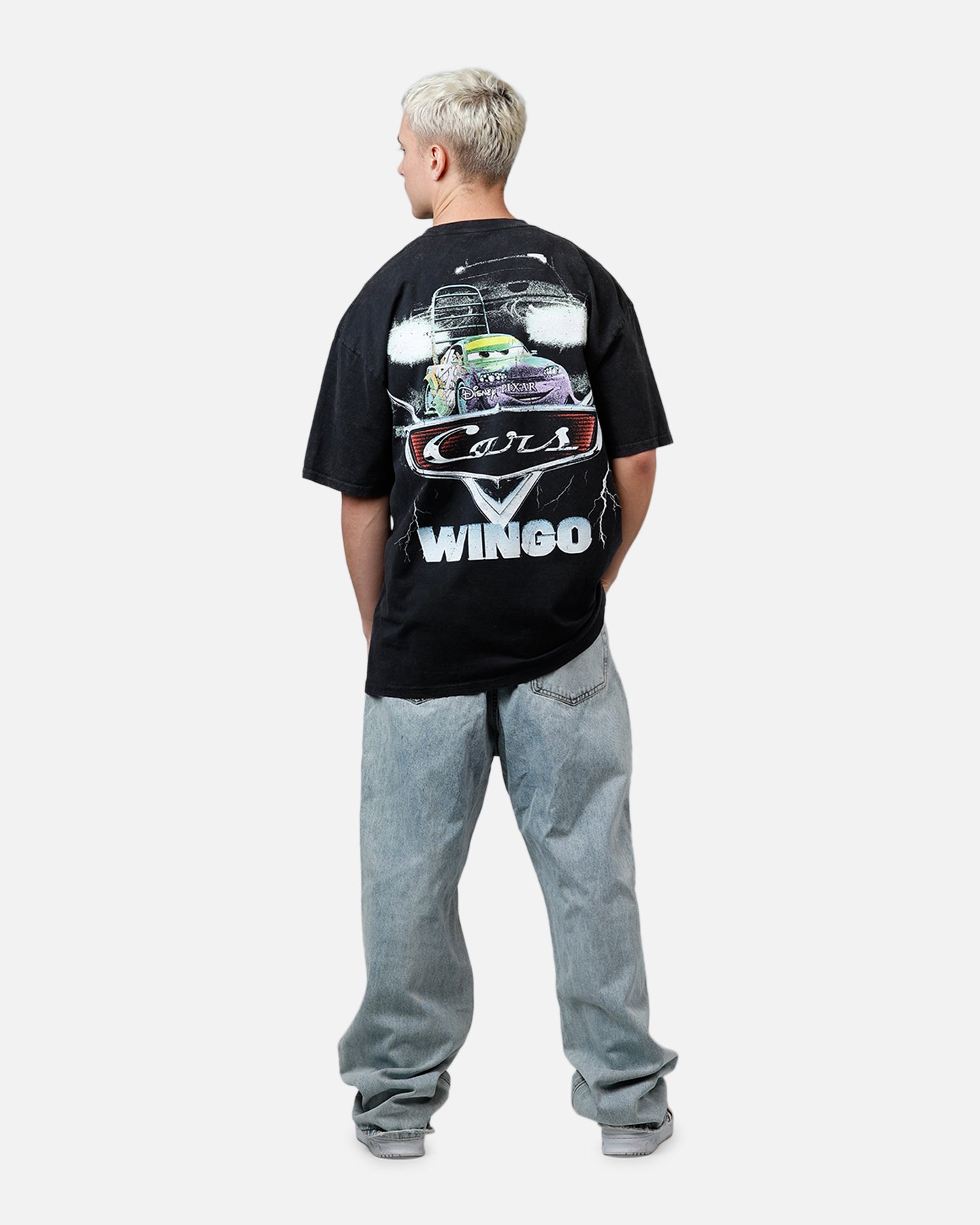 Goat Crew Disney And Pixar Cars Wingo Vintage T-Shirt Black Acidwash