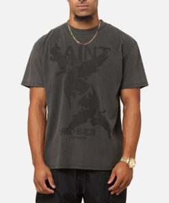 Saint Morta Heavens Boxy T-Shirt Black Wash