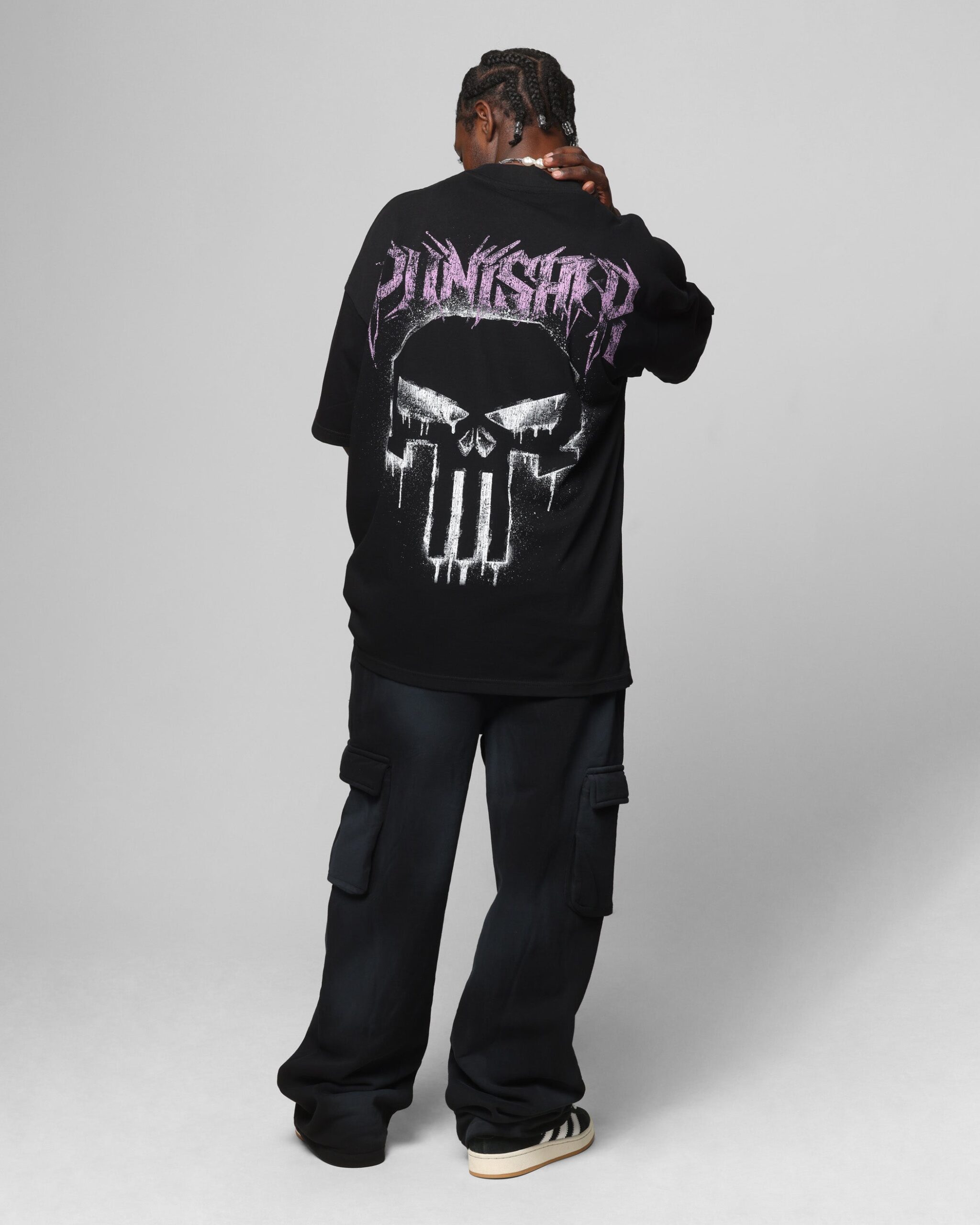 Loiter Marvel The Punisher Mock Neck T-Shirt Black