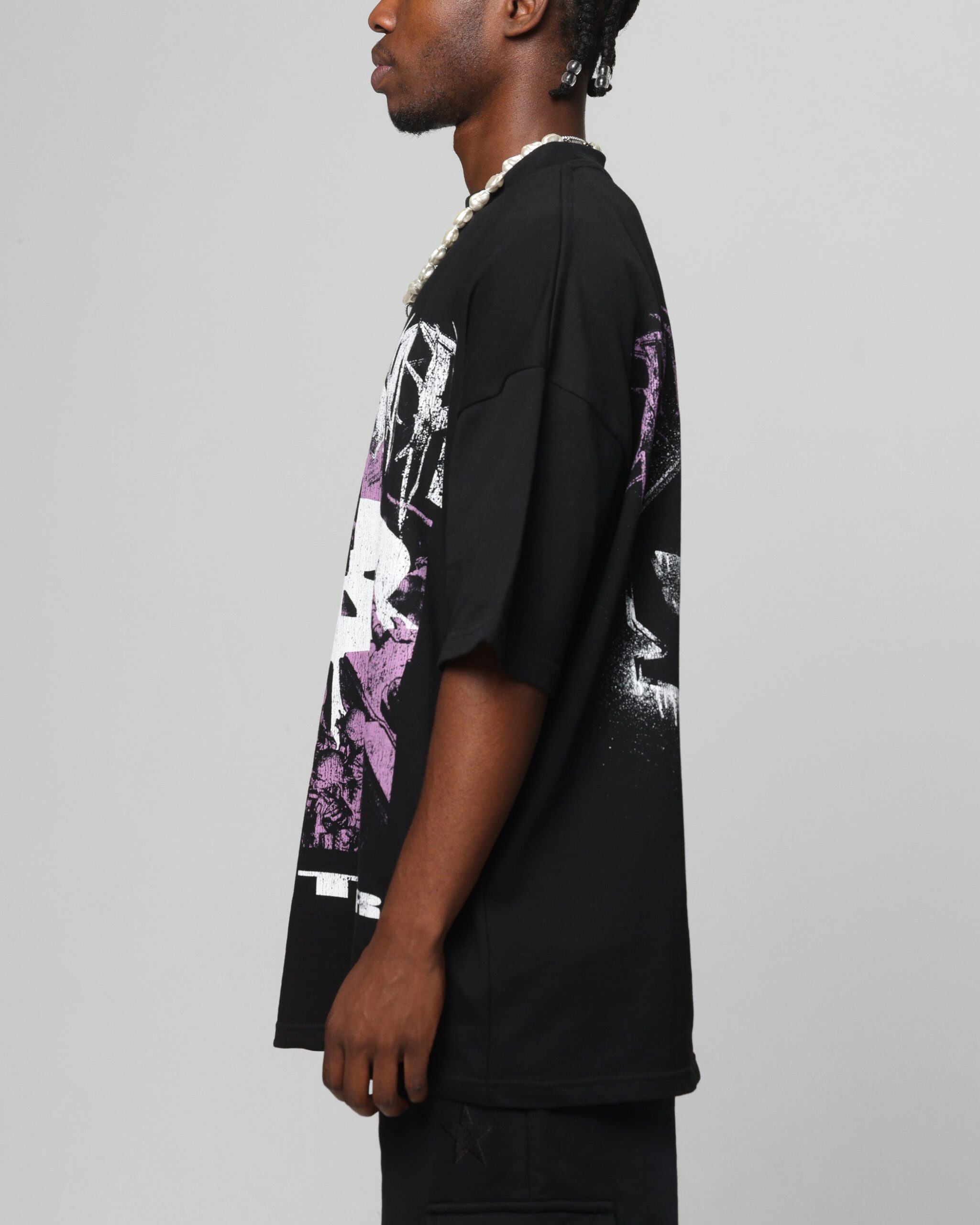 Loiter Marvel The Punisher Mock Neck T-Shirt Black