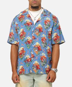 Champion Route 40 Drifter Button Up Shirt Teal