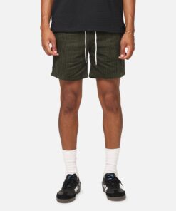 XXIII Riven Corduroy Shorts Dark Green