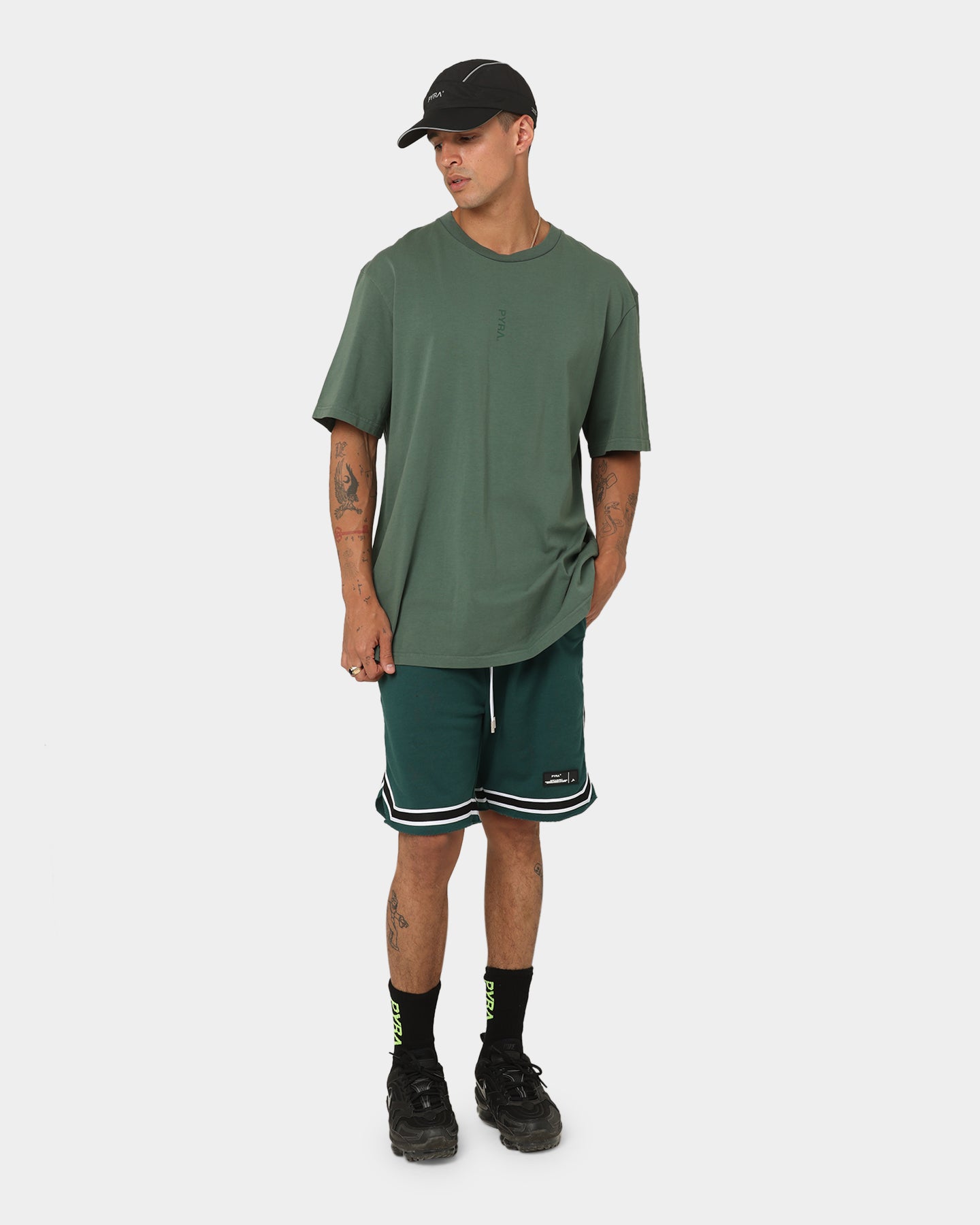 PYRA Terry Ball Shorts Forest