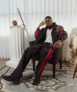 Saint Morta Boundary Track Jogger Black/Burgundy