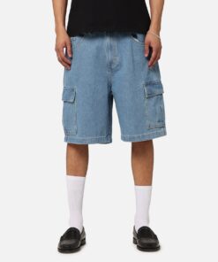 X-Large Bull Denim 91 Cargo Short Mid Blue Denim