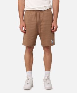 Carre Floral Fleece Shorts Brown