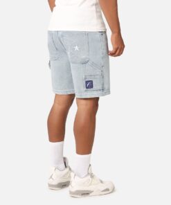Carre C-Star Denim Shorts Light Wash Blue