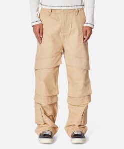 MNML Baggy Slanted Cargo Pants Khaki