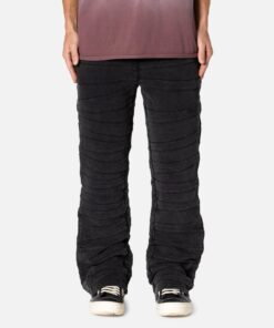 MNML Crease Panel Sweatpants Washed Black