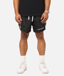 Saint Morta Official Panelled Beach Shorts Black/Stone