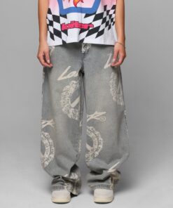 Loiter Peace Baggy Jeans Light Blue