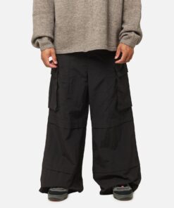 MNML Nylon Rave Cargo Pants Black