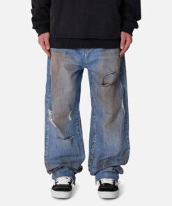 MNML Ultra Baggy Run Over Denim Jeans Blue