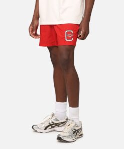 Carre Rose Beach Shorts Red