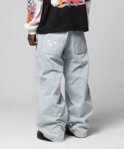 Loiter Collateral Baggy Jeans Blue Pin Stripe