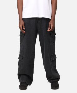 Carre Baggy Cargo Jeans Black Denim