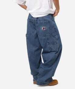 Carre Baggy Carpenter Jeans Mid Blue Denim