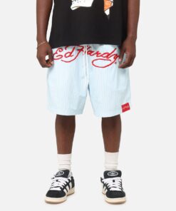 Ed Hardy Beach Shorts Blue Stripe