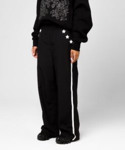 Ed Hardy Women's Nylon Sports Pant Black/White