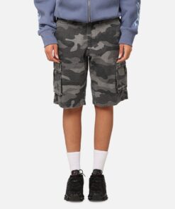 XXIII Torrent Cargo Shorts Washed Black Camo