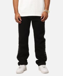 MNML V715 Out Studded Denim Jeans Black