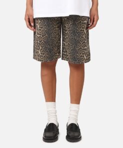 XXIII Women's Leopard Wide Leg Jorts Leopard