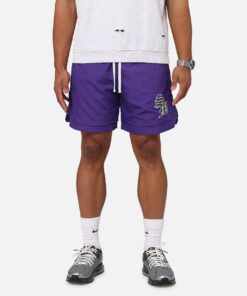 Saint Morta Gothic Monogram Nylon Shorts Purple