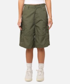 X-Girl Women's Easy Cargo Shorts Flight Green