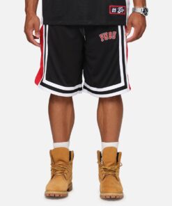 Fubu College Mesh Shorts Black/Red/White