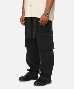 XXIII Tie Up Cargo Pants Washed Black
