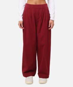 XXIII Women's Wide Leg Tailored Pant Maroon