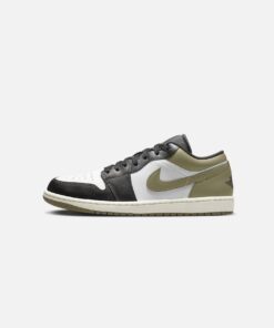 Jordan Air Jordan 1 Low "Black Toe Medium Olive" Black/White