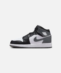 Jordan Kids' Air Jordan 1 Mid (GS) Black/Iron Grey