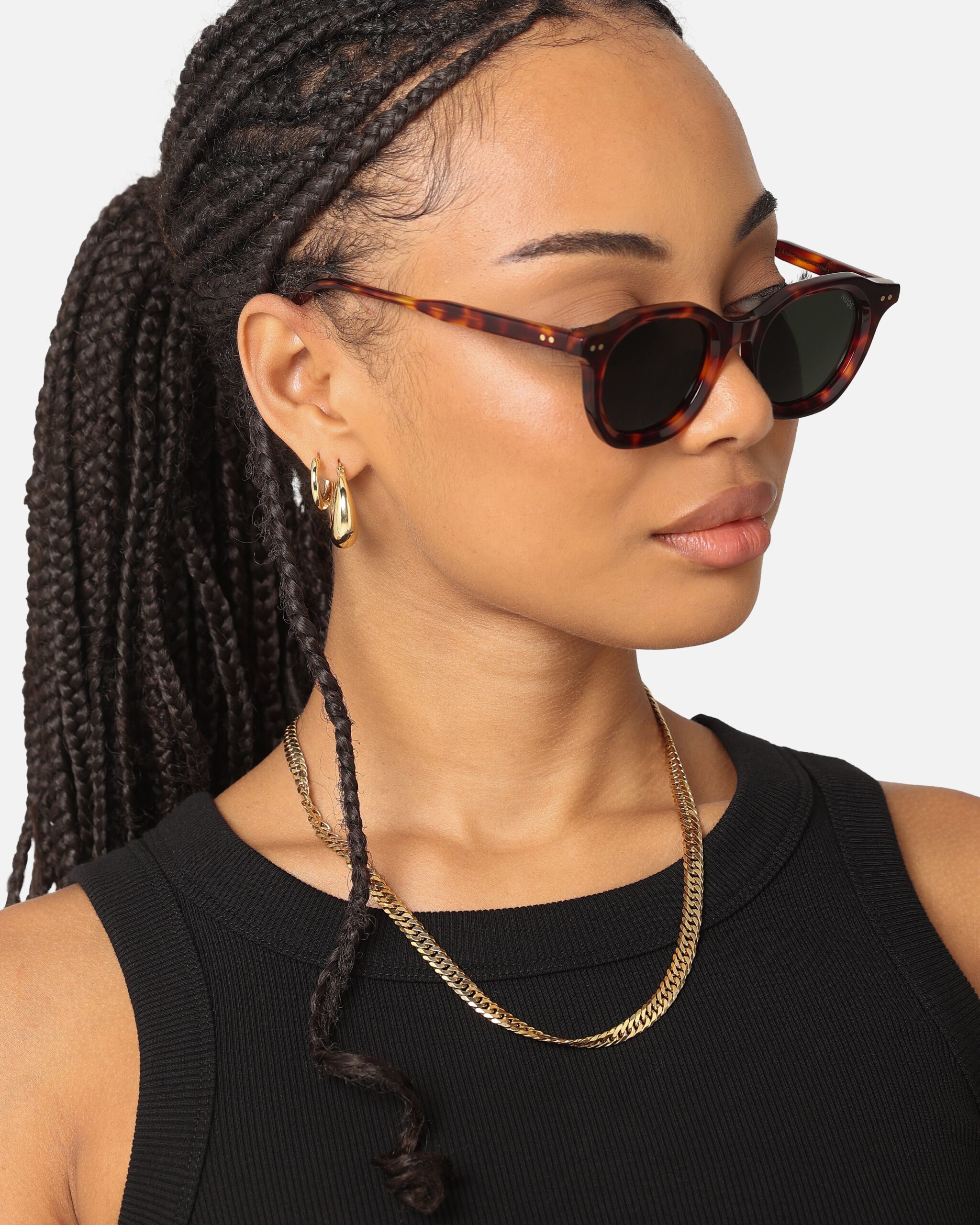 Nuqe Anders Sunglasses Tort/Green/Gold