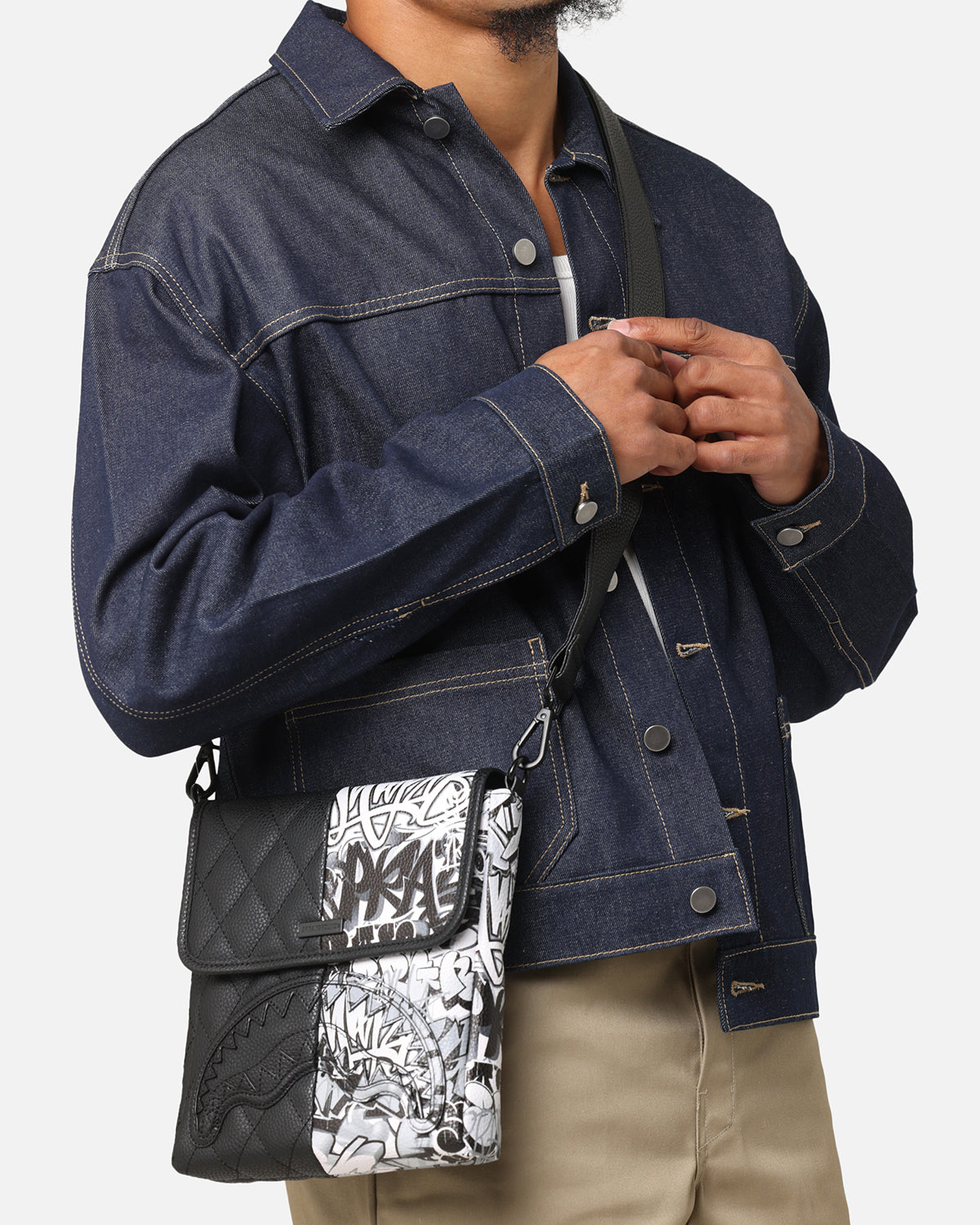 Sprayground Half Graf Quilted Messenger Bag Multi