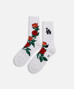Pro Compression Los Angeles Dodgers Rose Crew Sock White