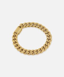 Saint Morta 10mm Cuban Bracelet Gold