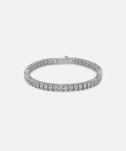 Saint Morta Iced Baguette Bracelet Iced White Gold