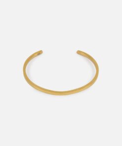Saint Morta 3mm Adjustable Open Cuff Bracelet Gold
