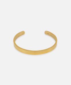 Saint Morta 6mm Adjustable Open Cuff Bracelet Gold