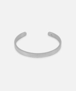 Saint Morta 6mm Adjustable Open Cuff Bracelet White Gold