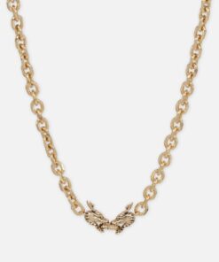Ed Hardy Dragon Choker Chain Necklace Gold