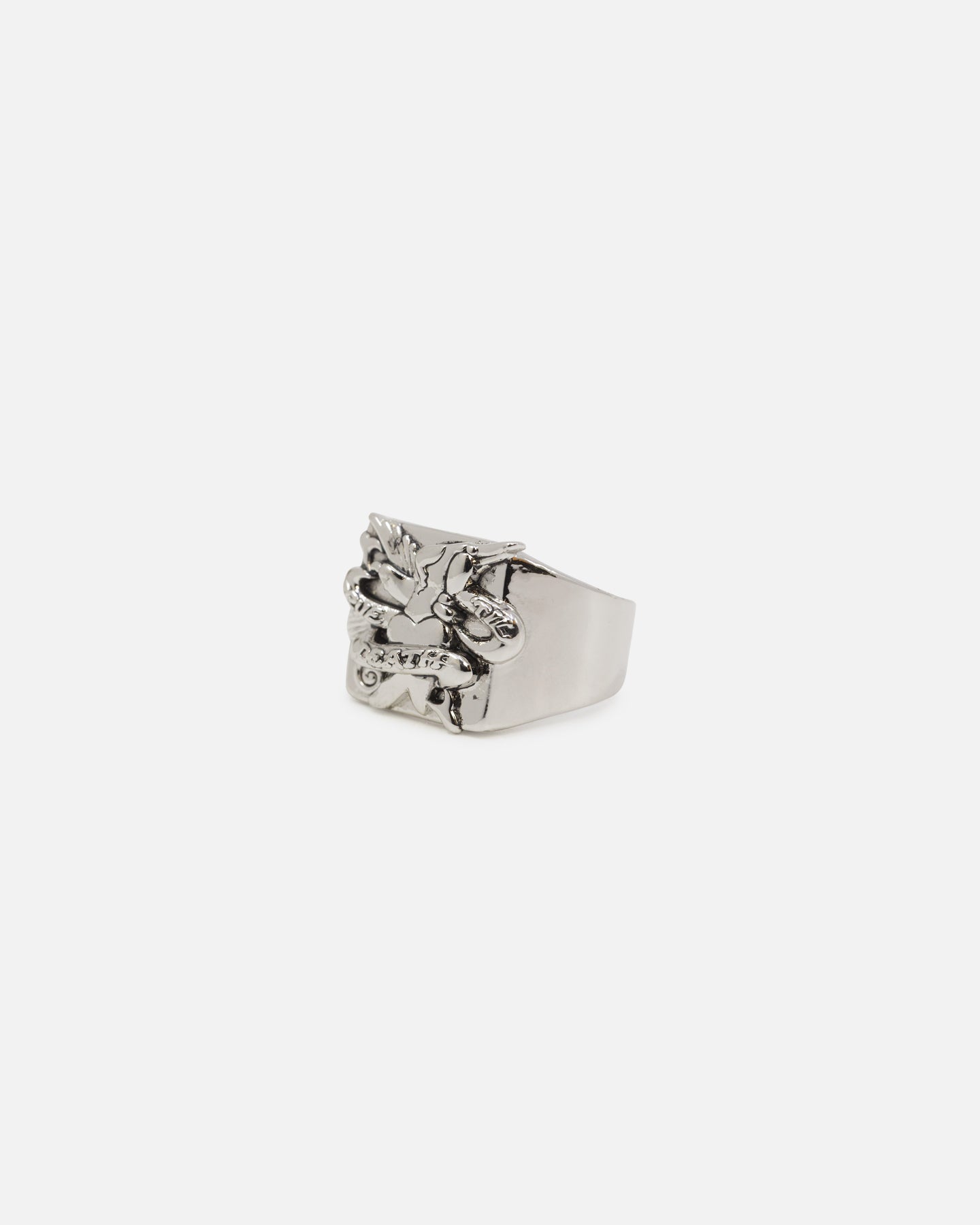 Ed Hardy Heart & Dagger Ring Silver