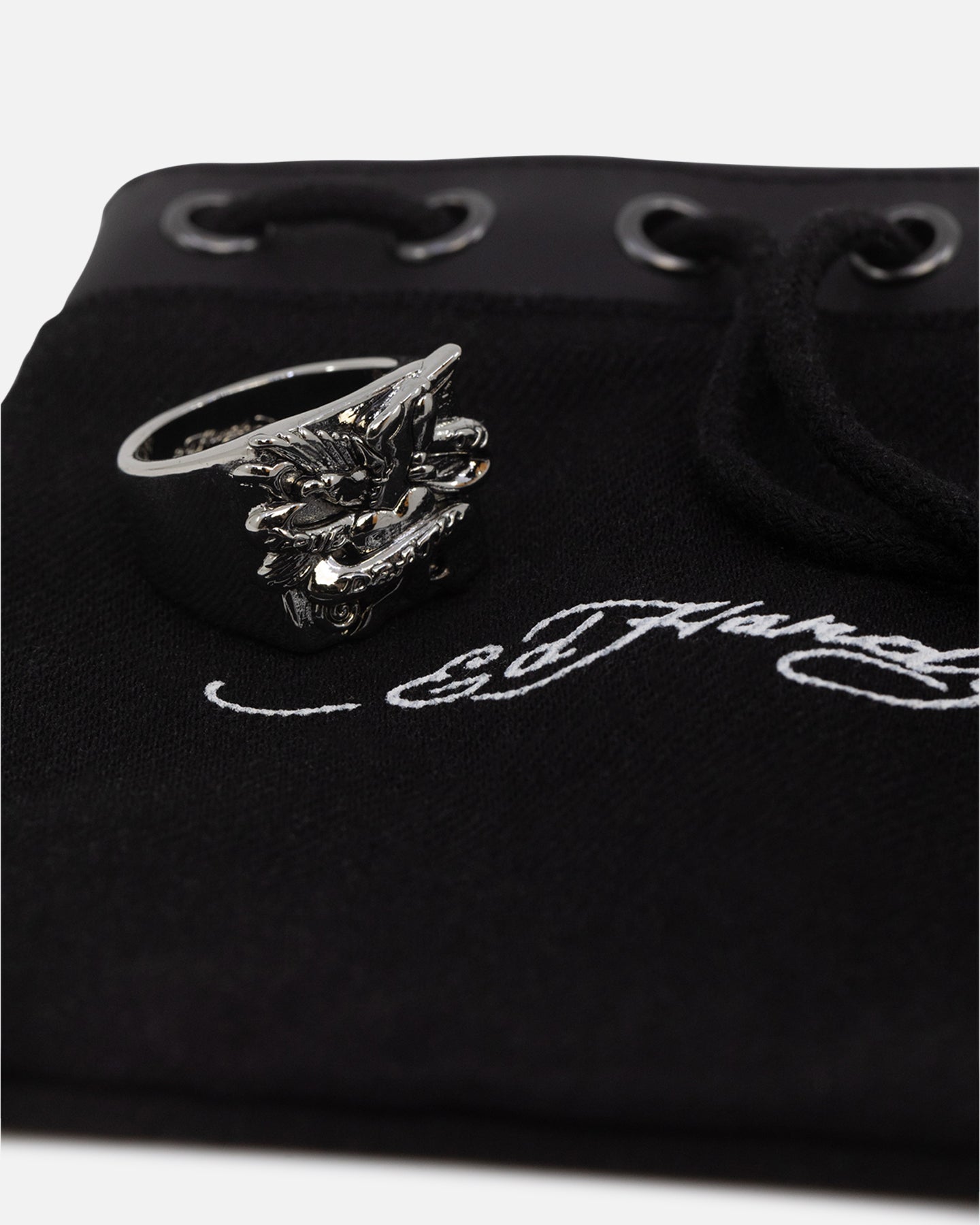 Ed Hardy Heart & Dagger Ring Silver