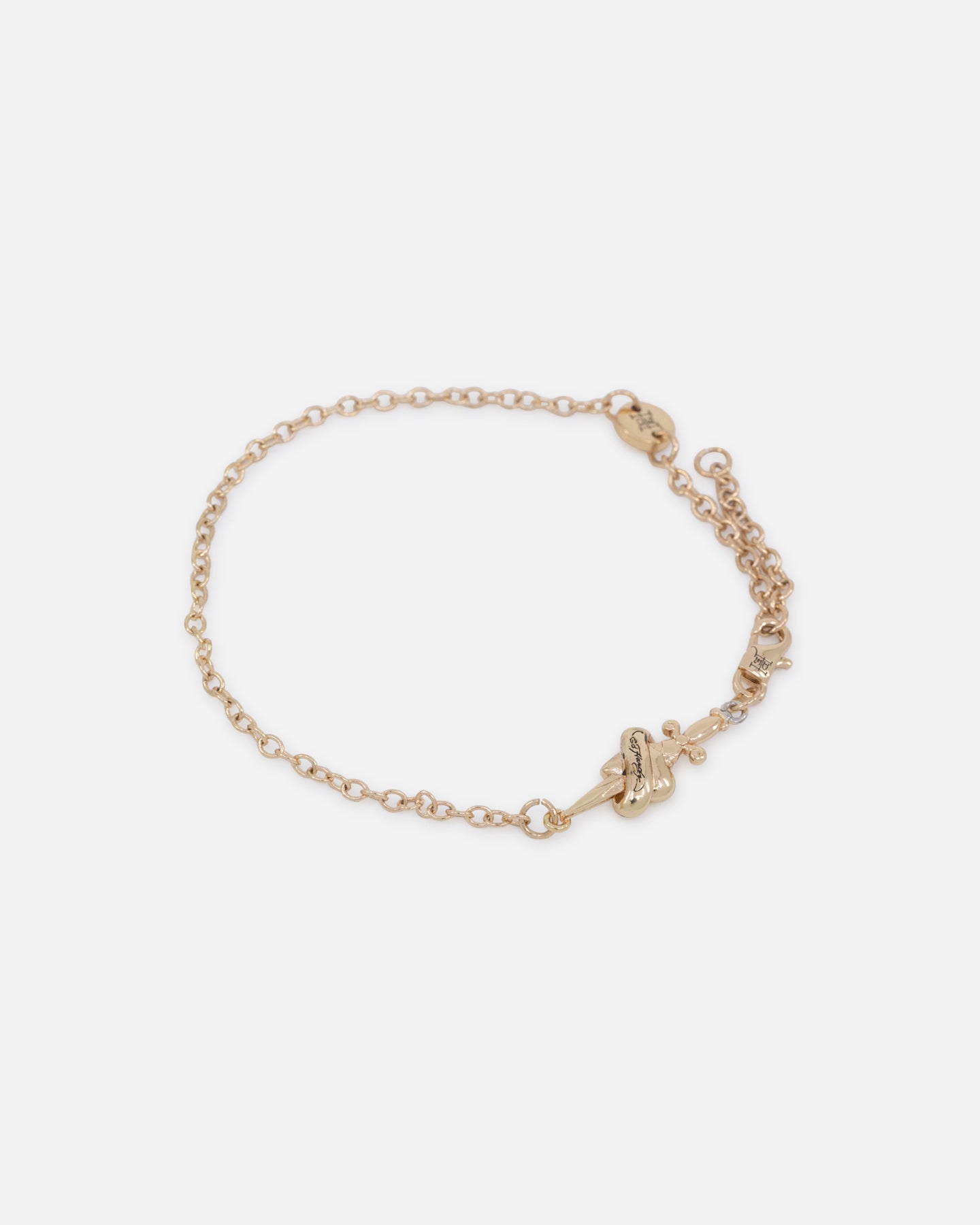 Ed Hardy Heart & Dagger Bracelet Gold