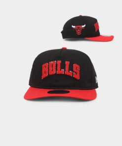 New Era Chicago Bulls 'Chenille' Golfer Snapback Black